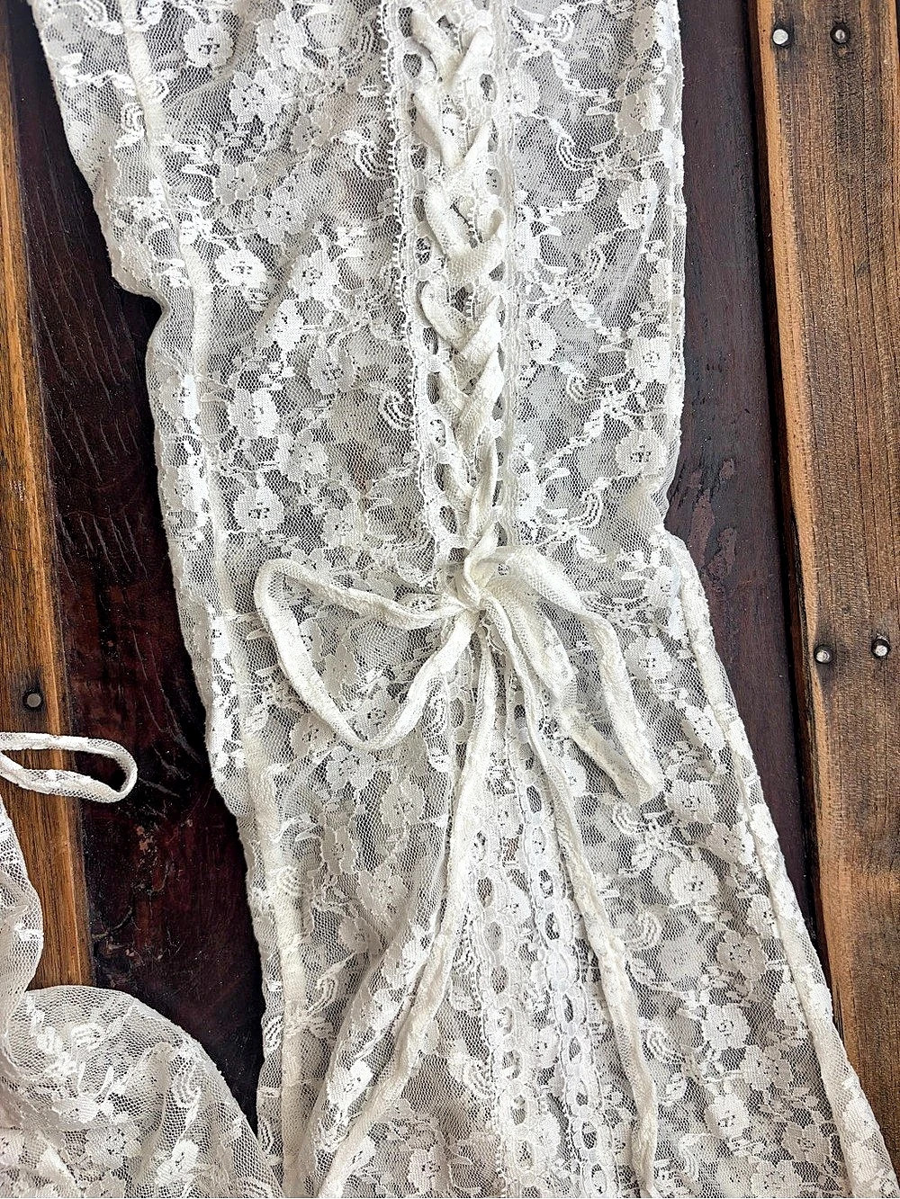 House of Sunny Law of Attraction Lace-up Flare Pants - Picture 6 of 10